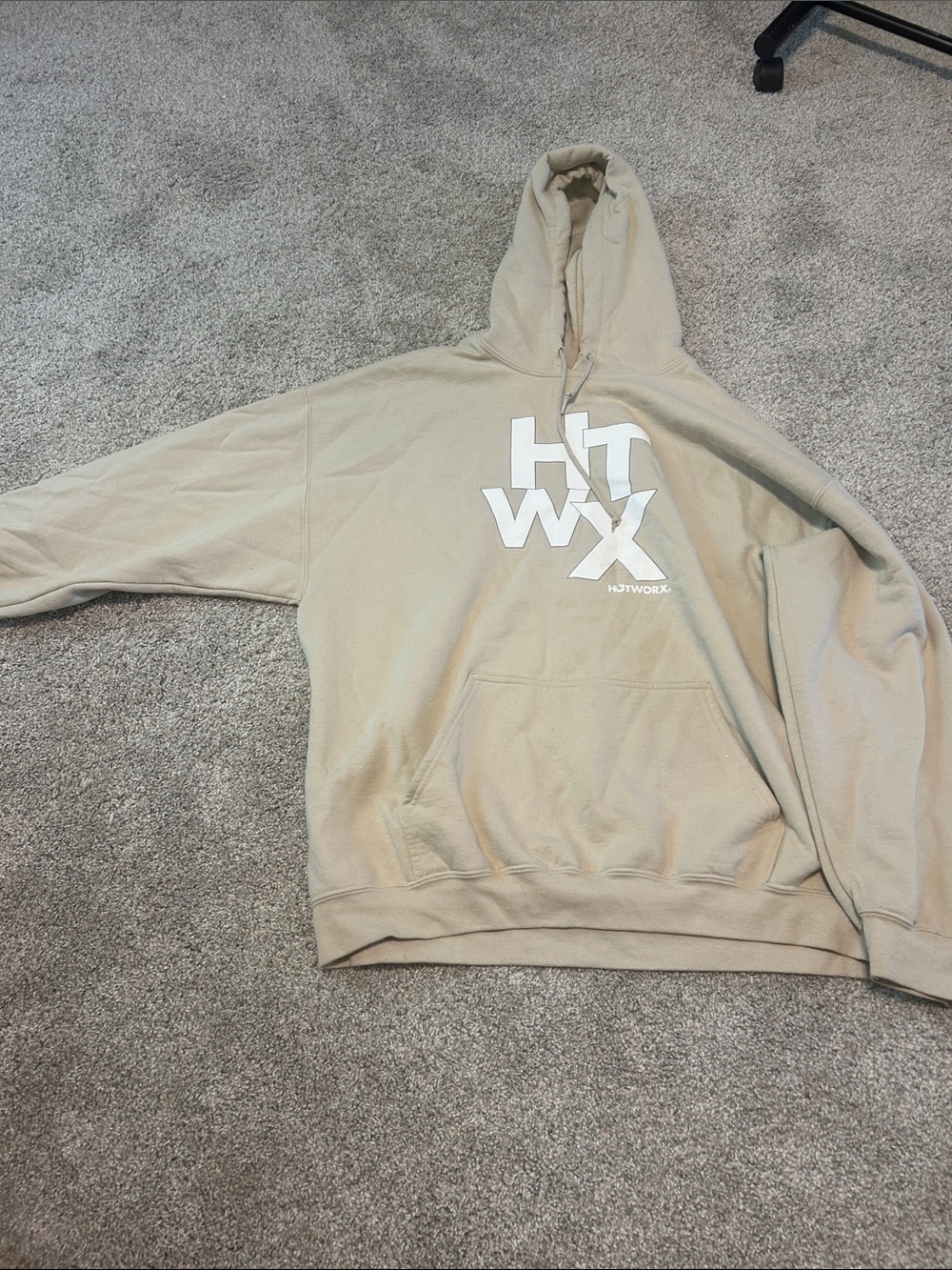 Beige HTWORX Logo Hoodie - Women's Relaxed Pullover